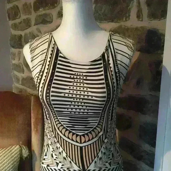 🌟 Blue gold stud pattern design dress body on - Picture 8 of 13